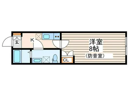ラシクラス練馬プレミア(1K/1階)の間取り写真