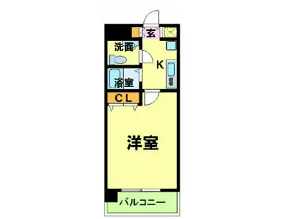 メゾン・ド・ヴィレ渋谷(1K/4階)の間取り写真