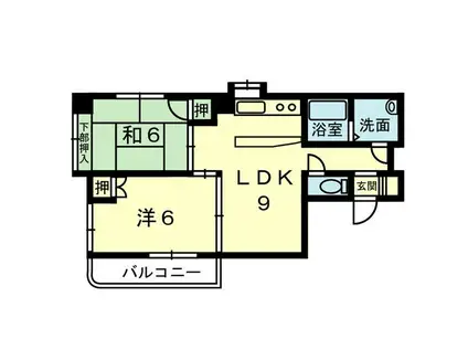 インフィニティ130E(2LDK/3階)の間取り写真