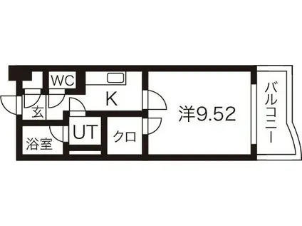 シェーンブルク SCHON BURG2005(1K/3階)の間取り写真