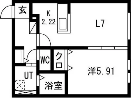 KS COWA N20(1LDK/2階)の間取り写真