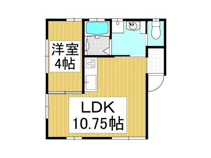 エクシブ山っ湖 B棟(1LDK/1階)の間取り写真