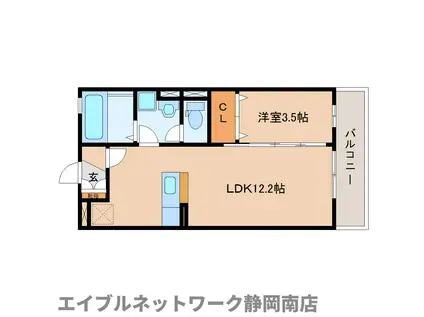 ソレーユ(1LDK/3階)の間取り写真