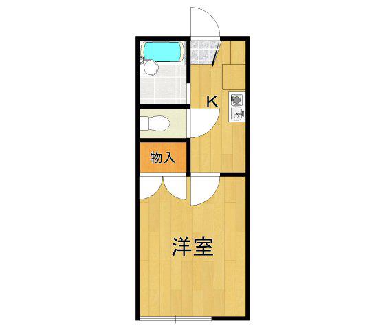 レオパレスRAFFINATO1(1K/1階)の間取り写真