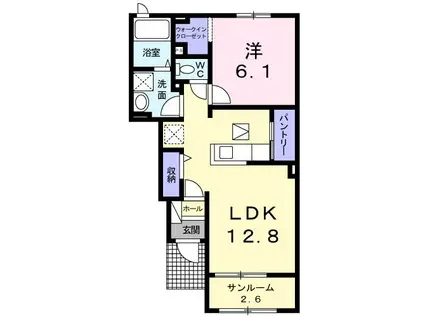 グレーシア(1LDK/1階)の間取り写真
