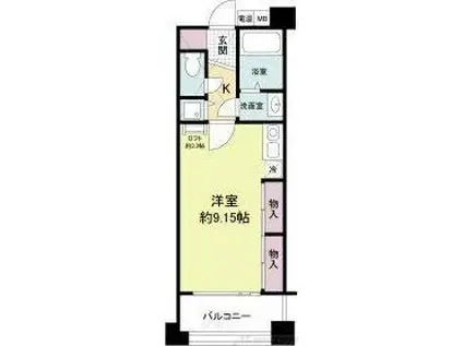 フォレステージュ江坂垂水町(ワンルーム/2階)の間取り写真