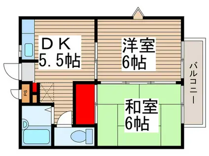 グリーンプラザ入間 A(2DK/3階)の間取り写真