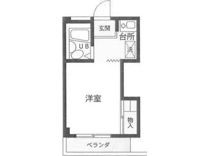 ジャポービル(1K/2階)の間取り写真