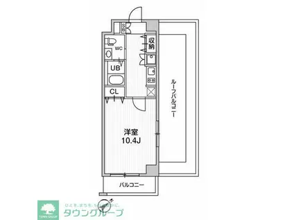 市川妙典レジデンス(1K/3階)の間取り写真