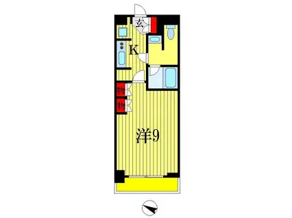 パークアクシス千葉新町(1K/5階)の間取り写真