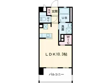 フロンティアききつII(ワンルーム/4階)の間取り写真