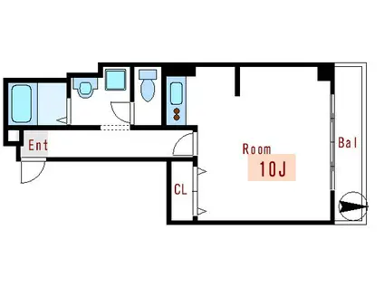 GRAZIO(ワンルーム/4階)の間取り写真