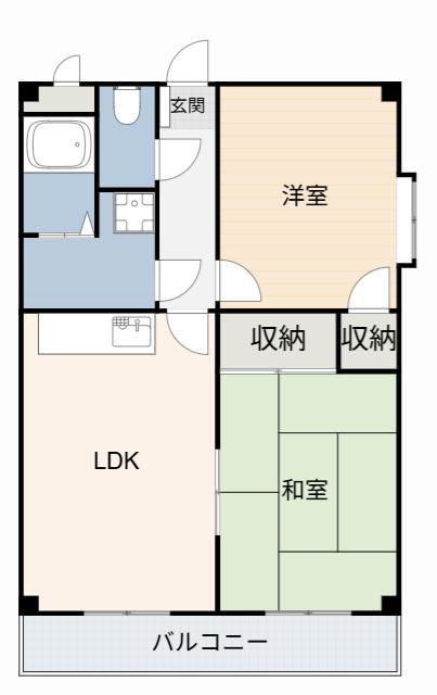 グランドカーサ(2LDK/2階)の間取り写真