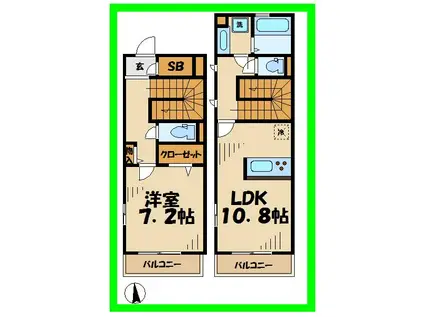 リトスブレアル(1LDK/1階)の間取り写真