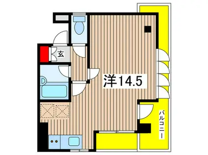 サンケー・コーポ富士見台(ワンルーム/3階)の間取り写真