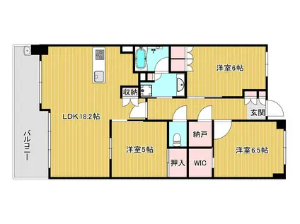 パークナード香椎(3LDK/10階)の間取り写真