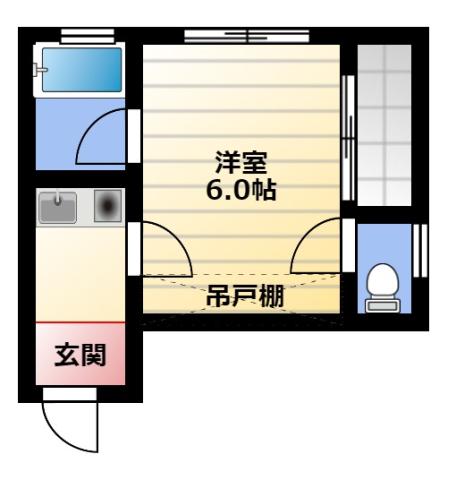 サンパレス(1K/3階)の間取り写真