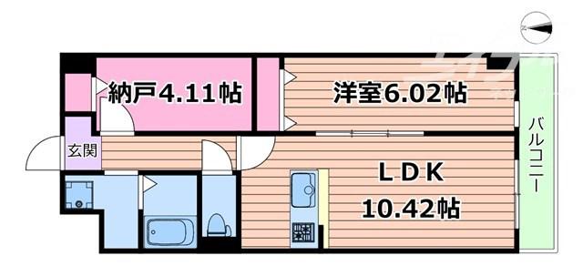 アーバンパーク新大阪(1SLDK/5階)の間取り写真