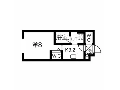 PECHE桑園 B ペシェ(1K/1階)の間取り写真