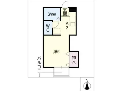 コーポM天白(1K/1階)の間取り写真