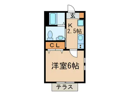 HALE KAHANA(1K/1階)の間取り写真