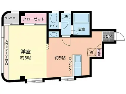 WIN奥沢(1DK/3階)の間取り写真