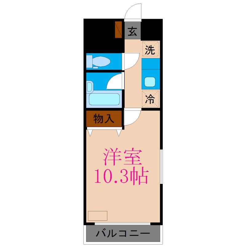 QUATTROSELENE(1K/2階)の間取り写真