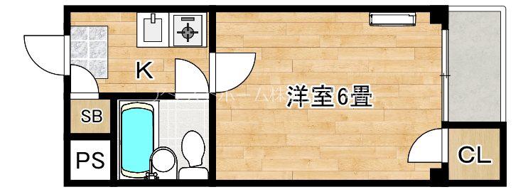 プレステージ堺(1K/3階)の間取り写真
