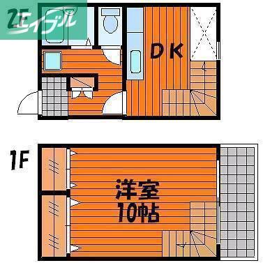 ノイスバン(1DK/1階)の間取り写真