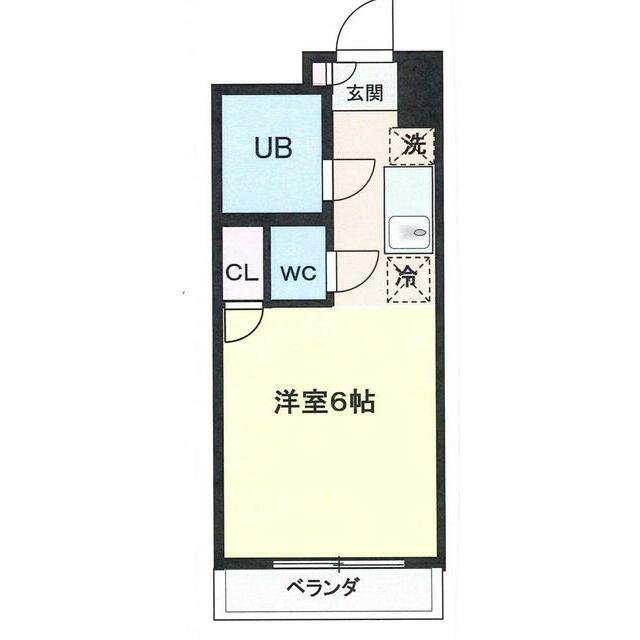 タートルストーンビル(ワンルーム/1階)の間取り写真