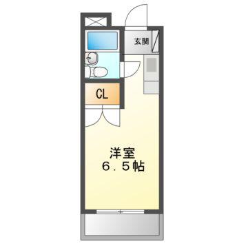 カルム泉(ワンルーム/3階)の間取り写真