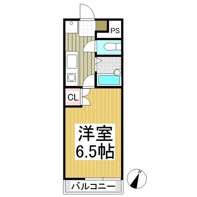 セノーテ佐久(1K/1階)の間取り写真
