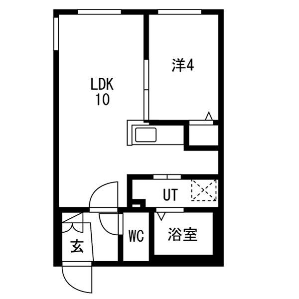 NOBLE CHARMANT元町(1LDK/3階)の間取り写真