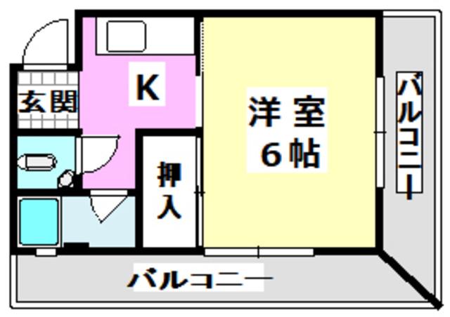 王子ビル(1K/4階)の間取り写真