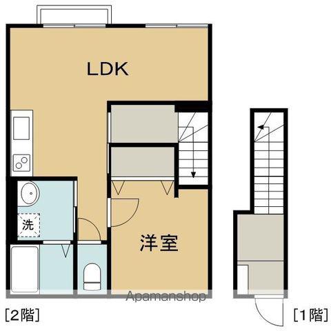 サンハイム・ユウ(1LDK/2階)の間取り写真