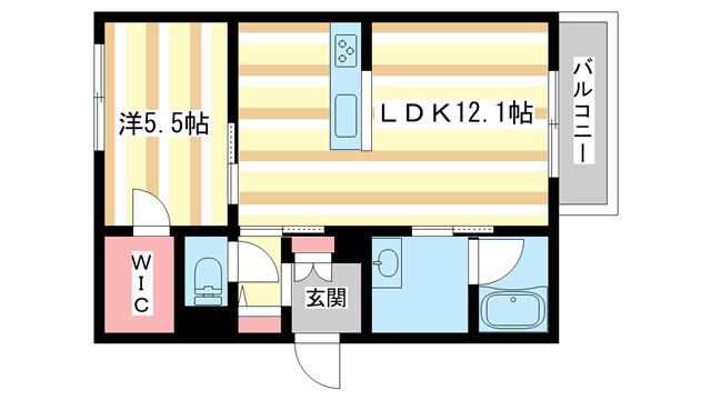 ザ・プレミアムステージア(1LDK/2階)の間取り写真