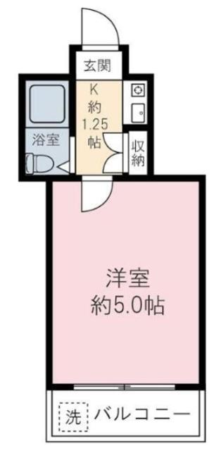 ホワイトヒルズ(1K/3階)の間取り写真