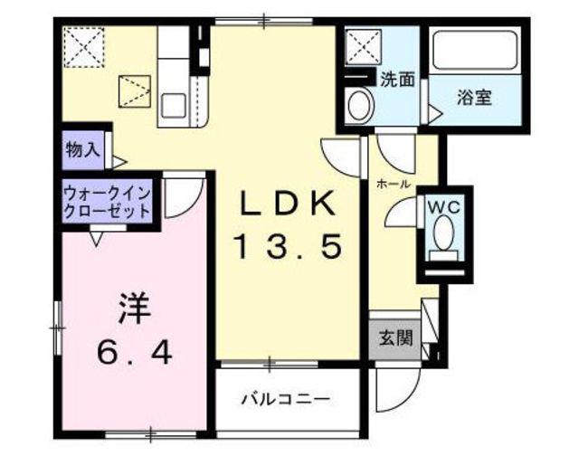 サンライトテラスK・S(1LDK/1階)の間取り写真