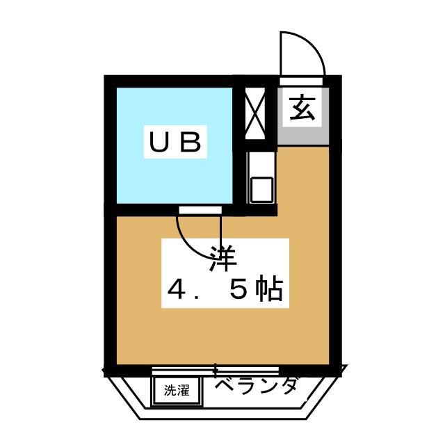 千代田カレッヂビラ(ワンルーム/3階)の間取り写真