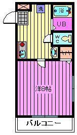 リベリエ浦和仲町(1K/4階)の間取り写真