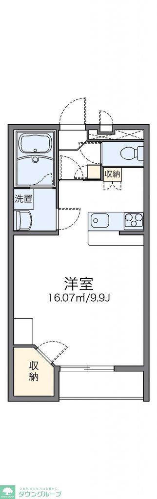 レオパレスノーブル シャトー(1K/2階)の間取り写真