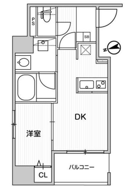 WEAVE BASE OMORI(1DK/4階)の間取り写真
