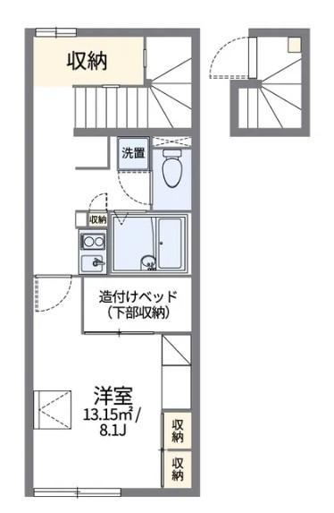 レオパレスサルウェイ三条(1K/2階)の間取り写真