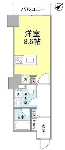 TKフラッツ渋谷(ワンルーム/2階)の間取り写真