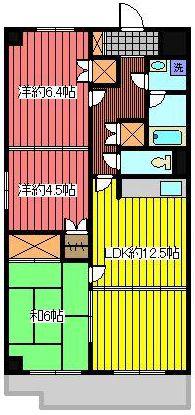 ヴァーテクスカワグチ(3LDK/2階)の間取り写真