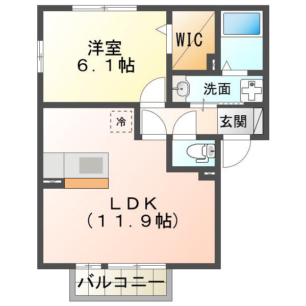 FELICEI(1LDK/1階)の間取り写真
