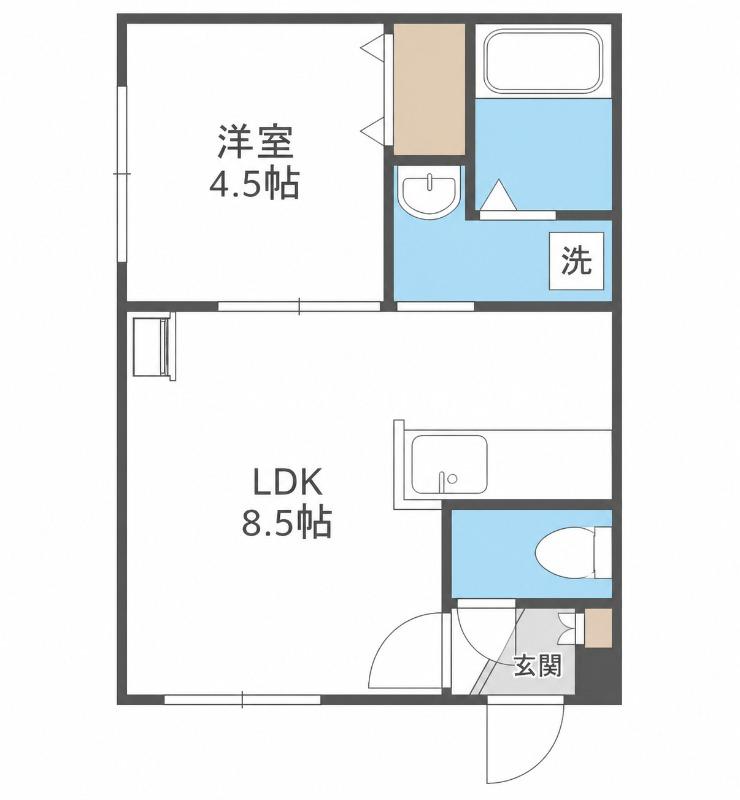 LA CORTE(1LDK/3階)の間取り写真