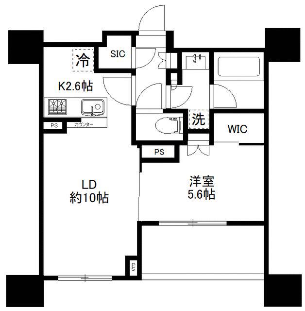 THE GRAND MILLENNIA TOWER&SUITE(1LDK/10階)の間取り写真