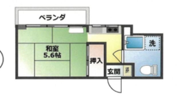 SMD下田ビル(1K/4階)の間取り写真