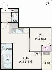 JACK YAWATA IV(1LDK/3階)の間取り写真